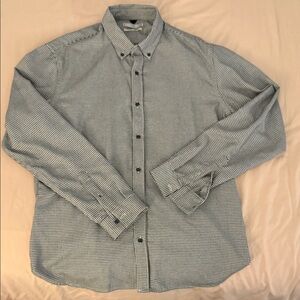 Mango Men's Black and White Gingham Shirt
